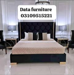 double bed, king size bed, side tables, home furniture, room furnitur