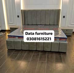 double bed, king size bed, side tables, home furniture, room furnitur