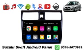 Suzuki Swift Android LCD GPS Sat Nav Stereo Panel BT Wifi