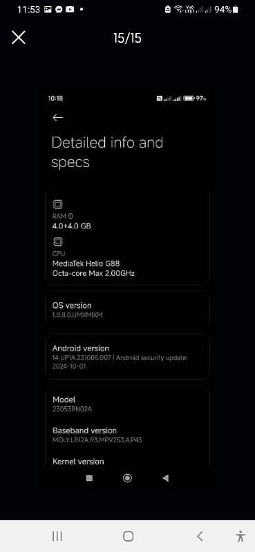 redmi 12 processer G 88 ram 4+4/128 out class mobile 9