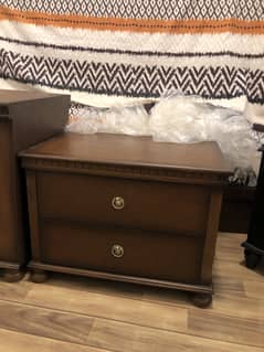 King size bed , side Tables , setty & Mattress