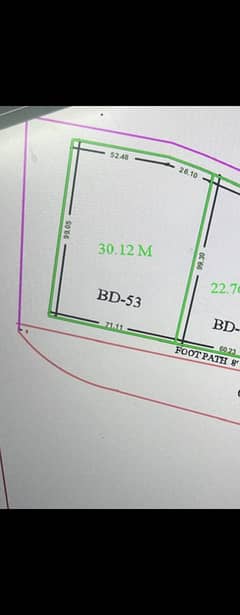 3 side corner commercial plot for sale new city phase 2 block G front GT road