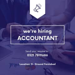 Accountant – Remote (Lahore)  Female Jobs