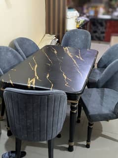 Luxurious Dining Table with 6 chairs One month used