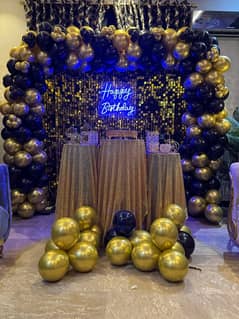 Baloon decor, flower decor, birthday Party, DJ Sound System, Meshari