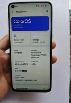 OPPO Reno 5 5g 8/128 official PTA approved with box and fast charger