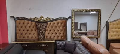 Double Bed Set High Glass
