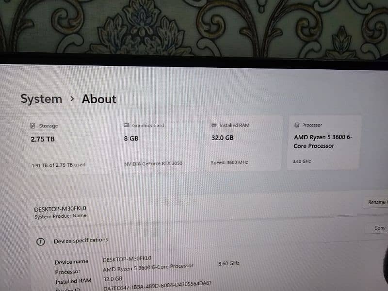 Ryzen 5 3600 RTX 3050 Gaming PC with 170Hz MSI Monitor 3