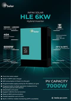Tesla Infinity HLE 6kw hybrid inverter