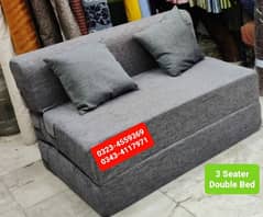 Sofa cum bed Molty double bed folding bed /Foam Mattress/Dining Table