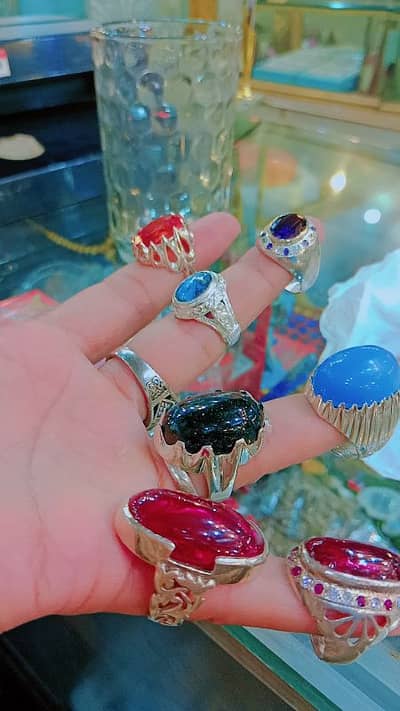 Chandi Ki ring bracelet stone jans ring ladies ring