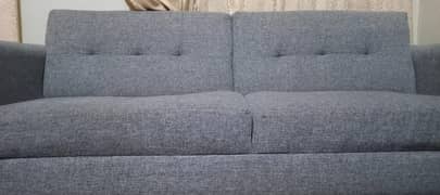 Grey Sofa Set 1 Double Seater + 2 Single Seaters for Simple Home Setup
