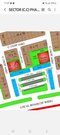 Hot Deal! 10 Marla Plot for Sale Park on Back Block C, Bahria Town Phase 8, Rawalpindi