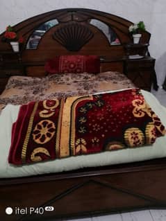 Home used Bed with mattress and dressing table