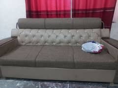 7 seater sofa set with two tampered glass tables