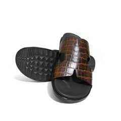 Leather slipper for man