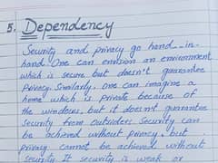 Handwriting Hand work