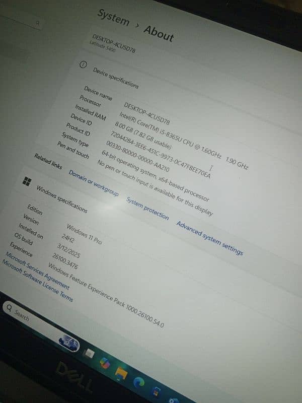 Dell Latitude 5400 Core i5 8th Gen 5