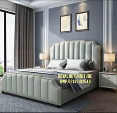 wooden bed set/bed dressing/side tables/luxury bed set/home furniture