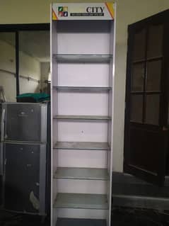 wooden racks with glass shelves, strong, good condition