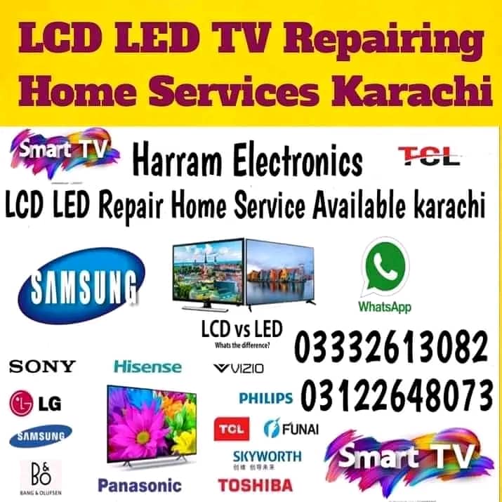 LCD. LED Repairing Call. 03332613082 Karachi Home Services 0