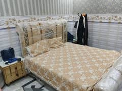 Double bed (king bed )  with two side tables and one dressing table