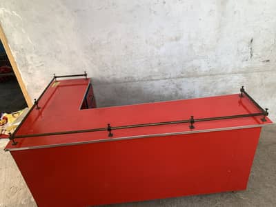 L shape Wood Counter