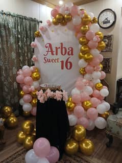 Baloon decor, Mehndi decor, Catering Event Services, mattress for rent