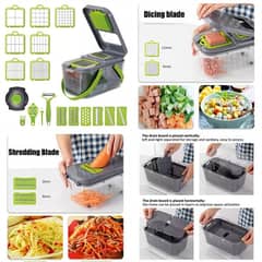 New 22-Piece Vegetable Chopper, Slicer & Dicer – All-in-1 Kitchen Tool