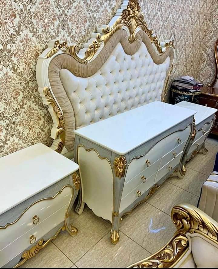 Bed / bed set / king size bed / double bed / chinioti bed /side tables 2