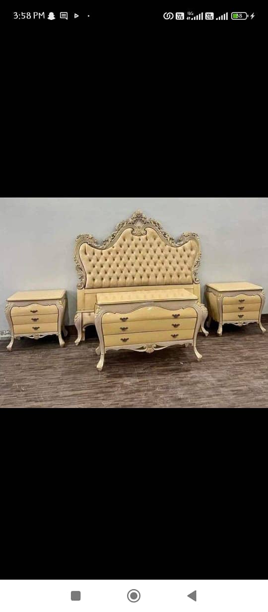 Bed / bed set / king size bed / double bed / chinioti bed /side tables 3