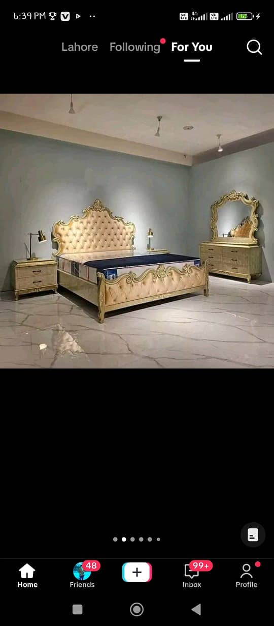 Bed / bed set / king size bed / double bed / chinioti bed /side tables 5