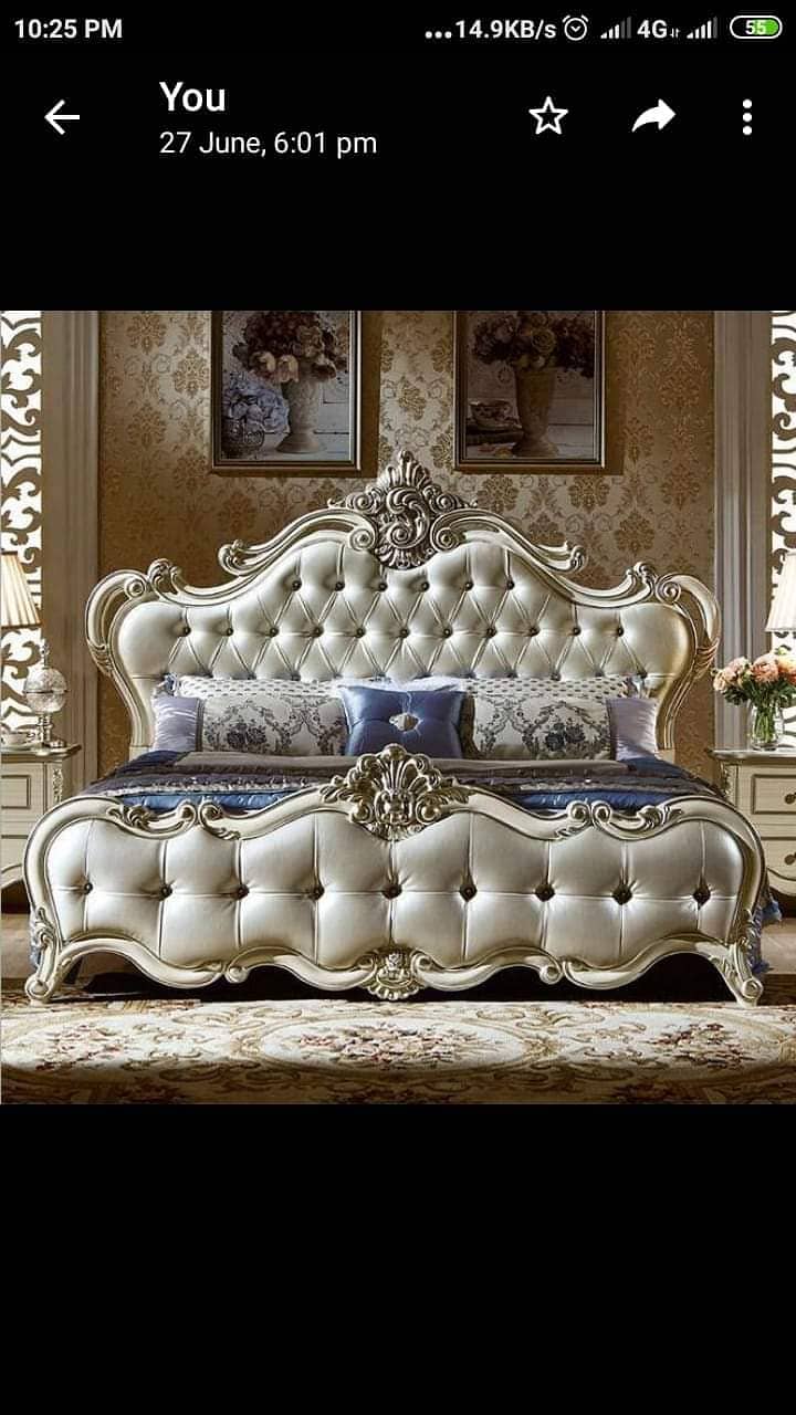 Bed / bed set / king size bed / double bed / chinioti bed /side tables 7