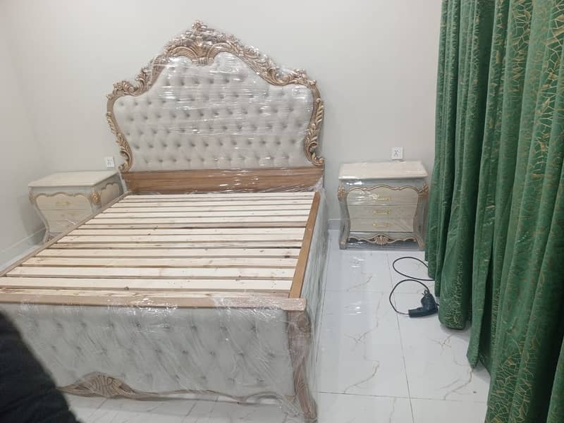 Bed / bed set / king size bed / double bed / chinioti bed /side tables 8