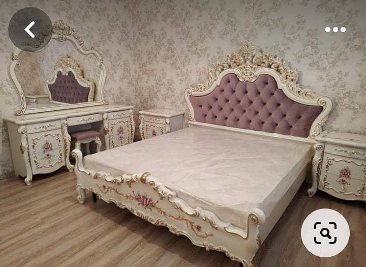 Bed / bed set / king size bed / double bed / chinioti bed /side tables 11