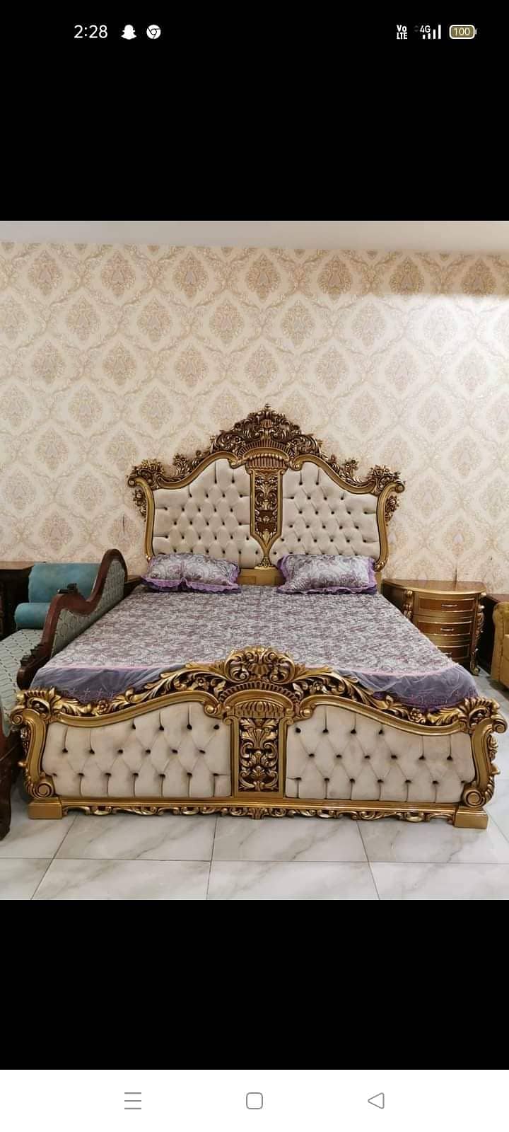 Bed / bed set / king size bed / double bed / chinioti bed /side tables 14