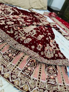 bridal lehnga choli in Valvet