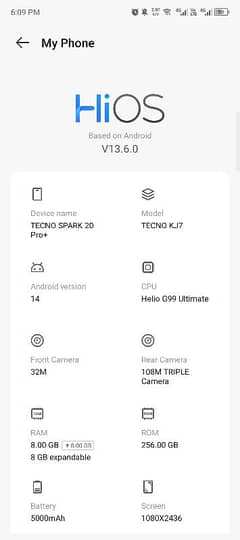 Tecno spark 20 pro plus 8/256