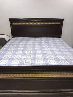 Wooden Bed & Wardrobe with Mattress for Sale