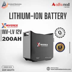 Inverex Lithium-ION Battery INV-LV 12V 200Ah 5 Year Warranty