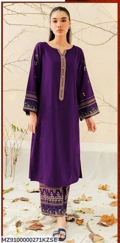 2 PCs Women's/ Unstitched Fancy /Organza /Embroidered suit/ for sale