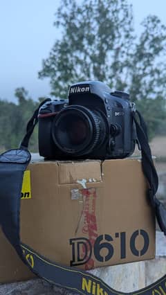 Nikon d610 full frame DSLR camera with 50mm lens