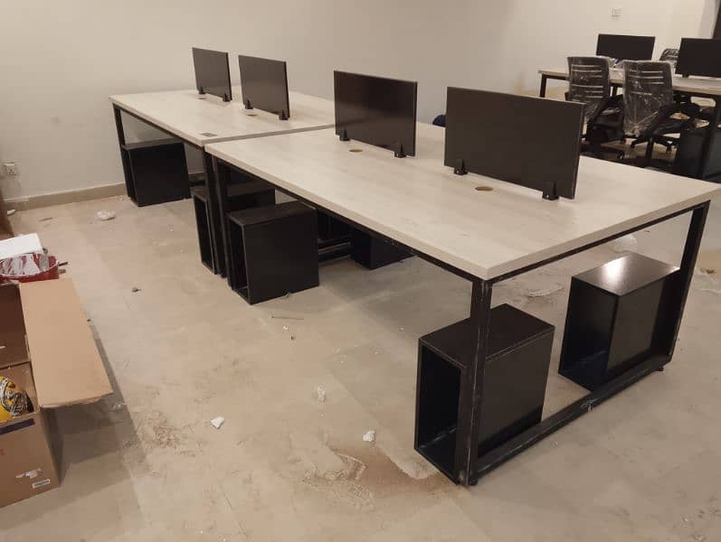 Office Workstation Computer Table 6 Person Seating 24500 5