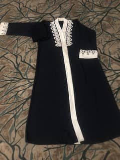 Imported abaya with dupata New dark blue & white colour beautiful