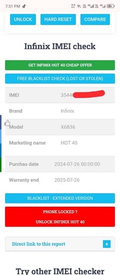 Infinix hot 40 256GB PTA approved 