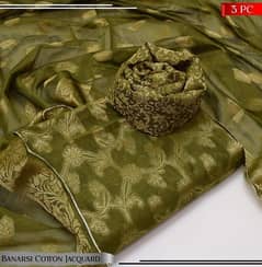 BANARSI COTTON JACQUARD 3 PIECE