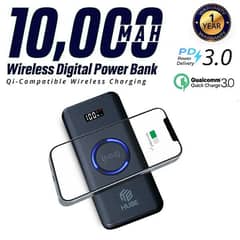 Hube power bank 10000mah with wireless charging
