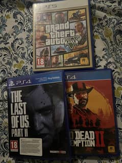 GTA 5 for PS5 RDR for PS4 and Last of us 2 PS4 read description