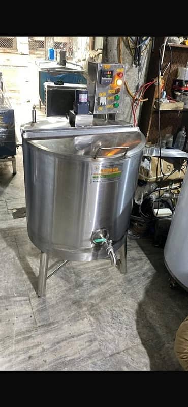 Electric gas milk boiler & milk chiller & khoya machine 19