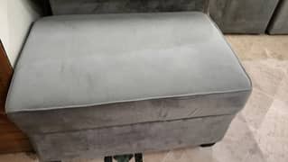 new sofa L shaped  one big puffie and 4 small puffies